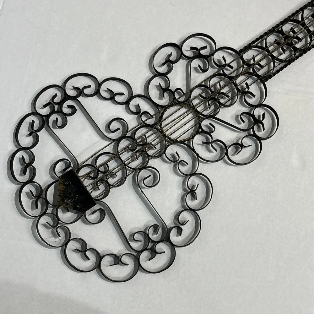 Vintage Guitar Metal Scrollwork Wall‎ Hanging Decoration 27
